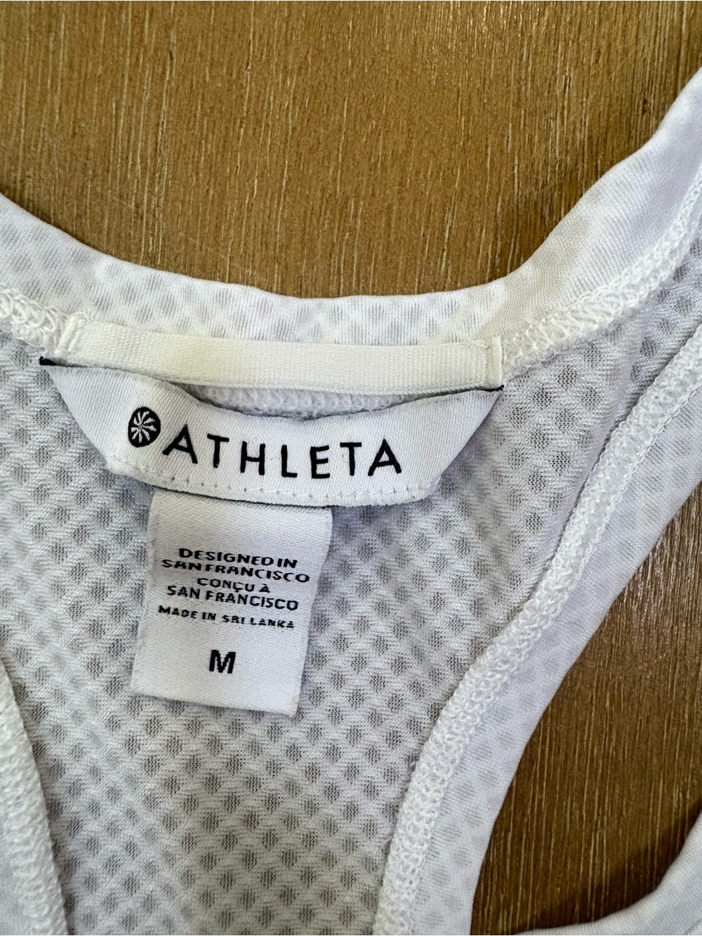 Athleta White Mesh Racerback Tank Top - Picture 3 of 6